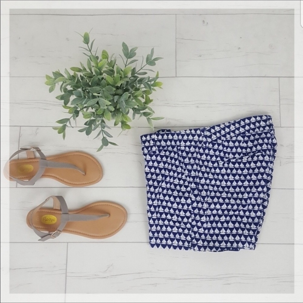 Preppy Old Navy Shorts with Sailboat Print
